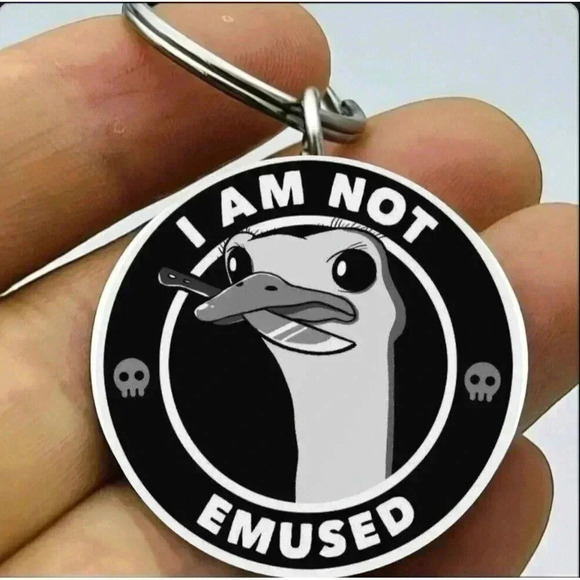 Angry Goode Knife I'm Not Emused Hot Funny Cute Keychain - Picture 1 of 1